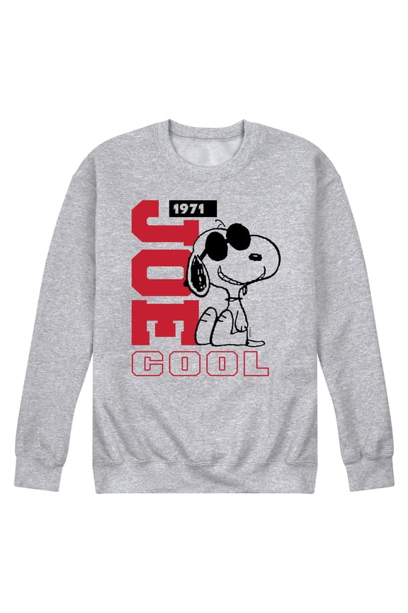 - Joe Cool Collegiate Red And Black - Men's Crew Neck Fleece Pullover
