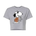 thumbnail image 1 of Peanuts - Joe Cool Hee Hee Hee - Juniors Cropped Cotton Blend T-Shirt, 1 of 6