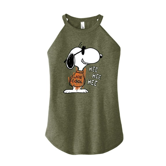 Peanuts - Joe Cool Hee Hee Hee - Juniors High Neck Tank Top