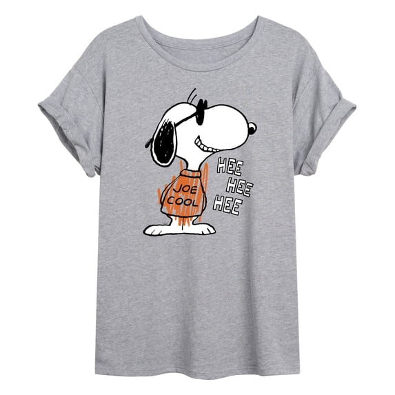 Peanuts - Joe Cool Hee Hee Hee - Juniors Ideal Flowy Muscle T-Shirt