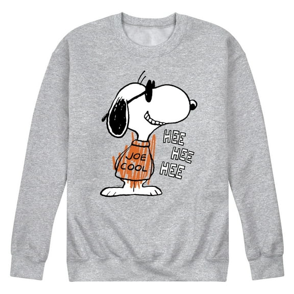 Peanuts - Joe Cool Hee Hee Hee - Men's Crew Neck Fleece Pullover