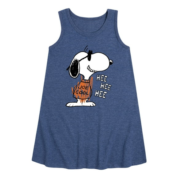 Peanuts - Joe Cool Hee Hee Hee - Youth Girls A-line Dress