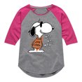 thumbnail image 1 of Peanuts - Joe Cool Hee Hee Hee - Youth Girls Raglan Tee, 1 of 5