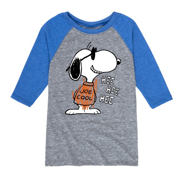 Peanuts - Joe Cool Hee Hee Hee - Youth Raglan Tee