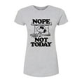thumbnail image 1 of Peanuts - Joe Cool Nope Not Today - Juniors Fitted Graphic T-Shirt, 1 of 6