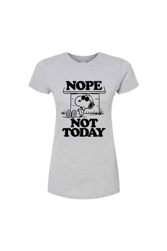 - Joe Cool Nope Not Today - Juniors Fitted Graphic T-Shirt
