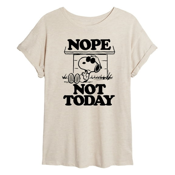 Peanuts - Joe Cool Nope Not Today - Women's Oversized T-Shirt