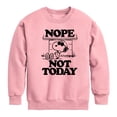 thumbnail image 1 of Peanuts - Joe Cool Nope Not Today - Toddler & Youth Crewneck Fleece Sweatshirt, 1 of 5
