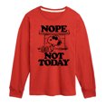 thumbnail image 1 of Peanuts - Joe Cool Nope Not Today - Toddler & Youth Long Sleeve Graphic T-Shirt, 1 of 6