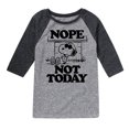thumbnail image 1 of Peanuts - Joe Cool Nope Not Today - Toddler & Youth Raglan Graphic T-Shirt, 1 of 6