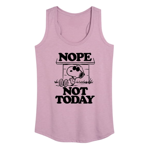Peanuts - Joe Cool Nope Not Today - Women's Racerback Tank Top