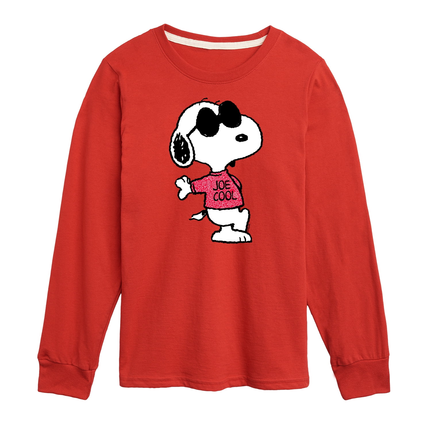 Peanuts Joe Cool Pattern Toddler And Youth Long Sleeve Graphic T