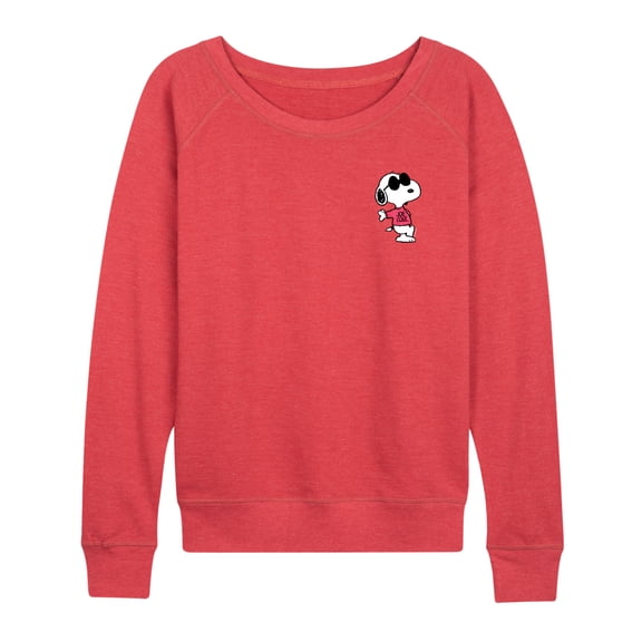 Peanuts - Joe Cool Pattern - Women's French Terry Long Sleeve Pullover