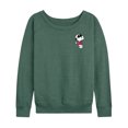 thumbnail image 1 of Peanuts - Joe Cool Pattern Women's Lightweight French Terry Wide Neck Long Sleeve Graphic Shirt, 1 of 5