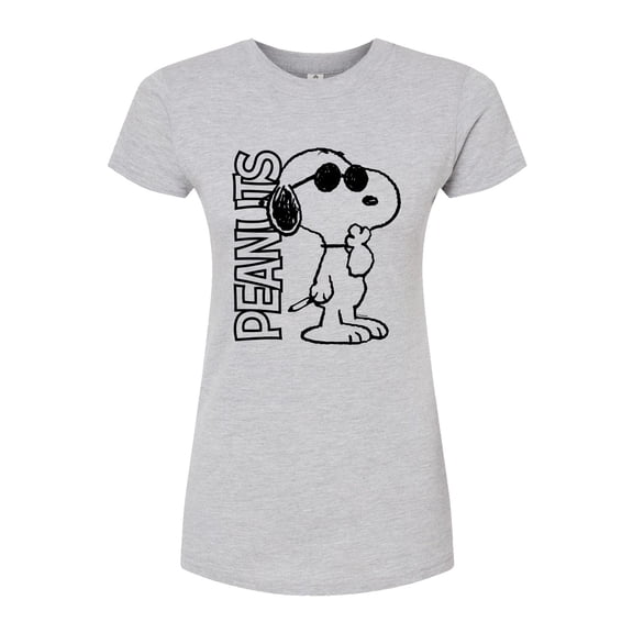 Peanuts - Joe Cool Peanuts - Juniors Fitted Graphic T-Shirt