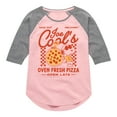 thumbnail image 1 of Peanuts - Joe Cool Pizza - Toddler and Youth Girls Shirt Tail Raglan Graphic T-Shirt, 1 of 5