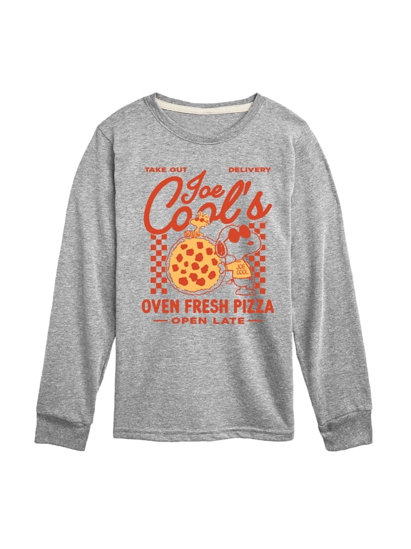 - Joe Cool Pizza Boys' Long Sleeve Graphic T-Shirt