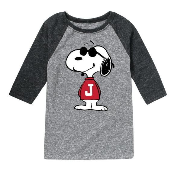 Peanuts - Joe Cool Pose - Toddler & Youth Raglan Graphic T-Shirt