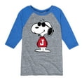 thumbnail image 1 of Peanuts - Joe Cool Pose - Toddler & Youth Raglan Graphic T-Shirt, 1 of 5
