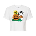 thumbnail image 1 of Peanuts - Joe Cool Pumpkin - Juniors Cropped Cotton Blend T-Shirt, 1 of 6