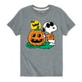 thumbnail image 1 of Peanuts - Joe Cool Pumpkin - Toddler And Youth Short Sleeve Graphic T-Shirt, 1 of 6
