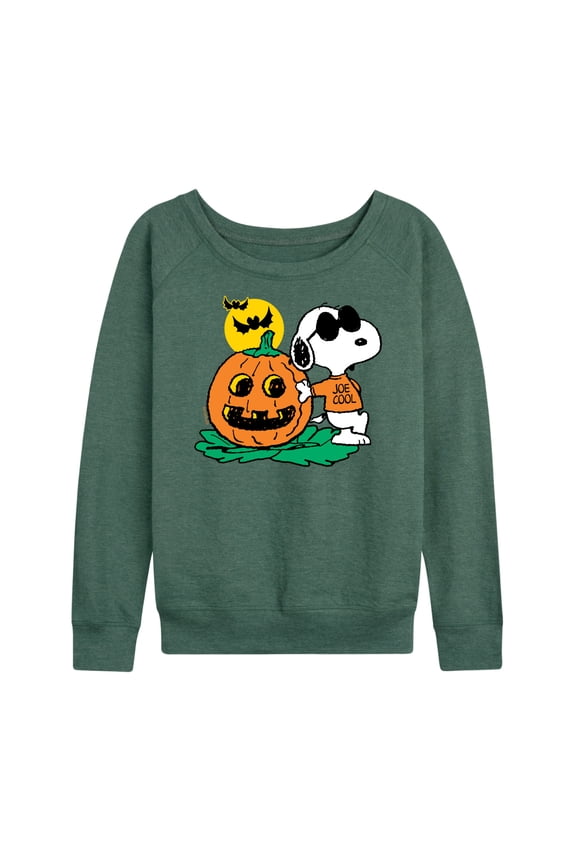 - Joe Cool Pumpkin - Women's Lightweight French Terry Long Sleeve Shirt