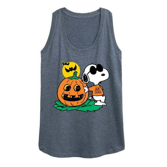 Peanuts - Joe Cool Pumpkin - Women's Racerback Tank Top
