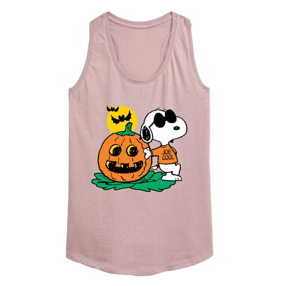 Peanuts - Joe Cool Pumpkin - Women's Racerback Tank Top