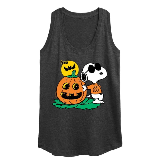 Peanuts - Joe Cool Pumpkin - Women's Racerback Tank Top
