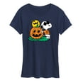 thumbnail image 1 of Peanuts - Joe Cool Pumpkin - Women's Short Sleeve Graphic T-Shirt, 1 of 6