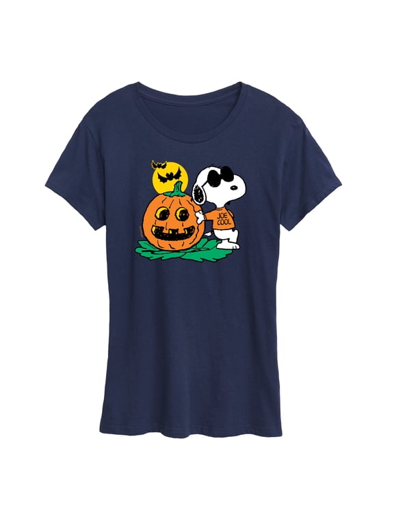 - Joe Cool Pumpkin Women's Short Sleeve Graphic T-Shirt