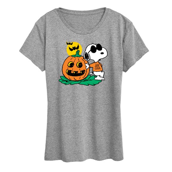 Peanuts - Joe Cool Pumpkin - Women's Short Sleeve Graphic T-Shirt