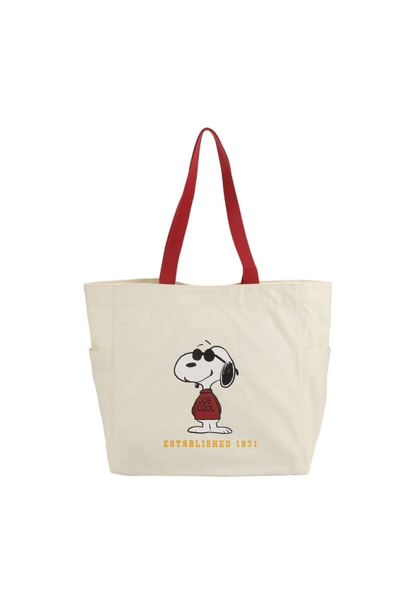 Peanuts Joe Cool Snoopy Est. 1971 15.5-Inch Adult Canvas Tote Bag