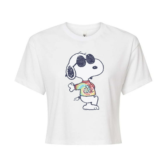 Peanuts - Joe Cool' Tie Dye - Cropped Tee