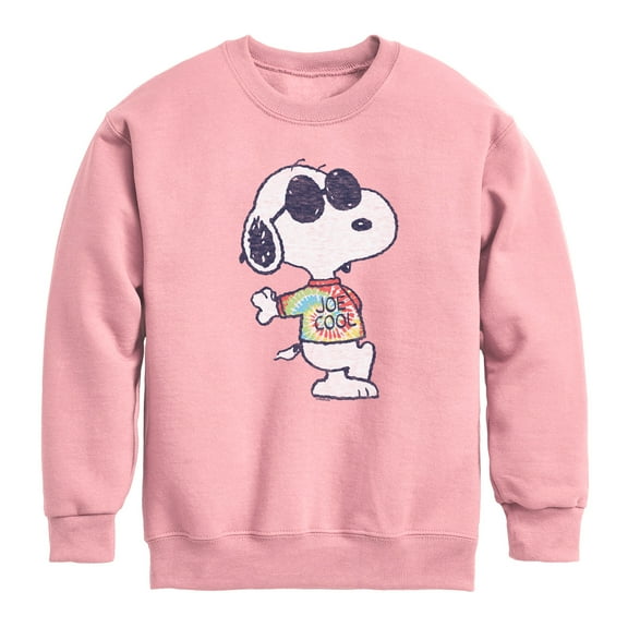 Peanuts - Joe Cool Tie Dye - Toddler & Youth Crewneck Fleece Sweatshirt