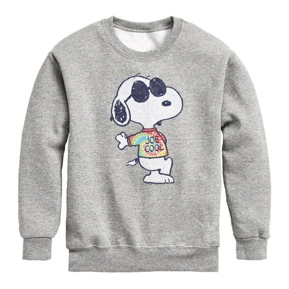 Peanuts - Joe Cool Tie Dye - Toddler & Youth Crewneck Fleece Sweatshirt