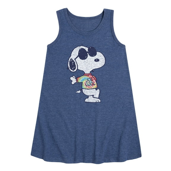 Peanuts - Joe Cool' Tie Dye - Toddler & Youth Girls A-line Dress