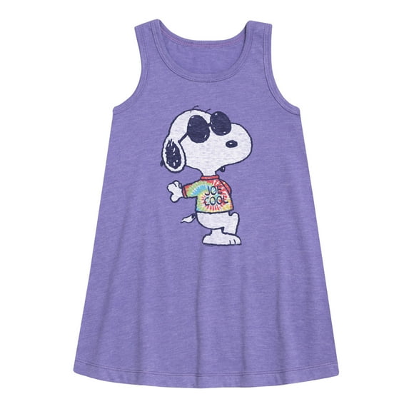 Peanuts - Joe Cool' Tie Dye - Toddler & Youth Girls A-line Dress