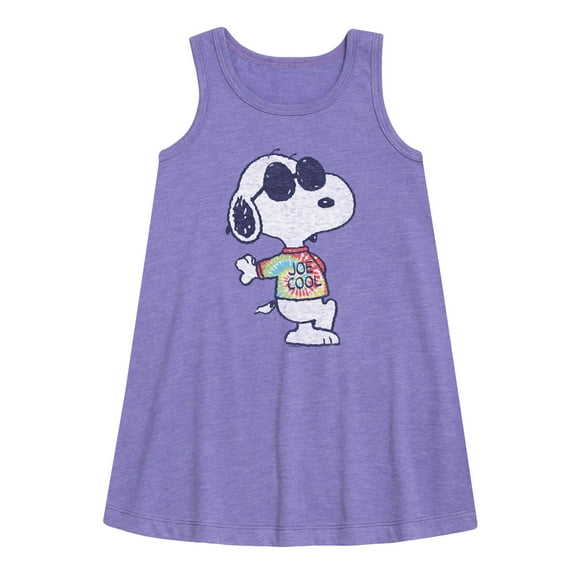 Peanuts - Joe Cool' Tie Dye - Toddler & Youth Girls A-line Dress