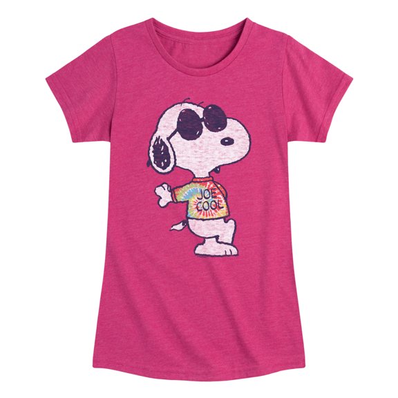 Peanuts - Joe Cool' Tie Dye - Toddler & Youth Girls Short Sleeve Graphic T-Shirt