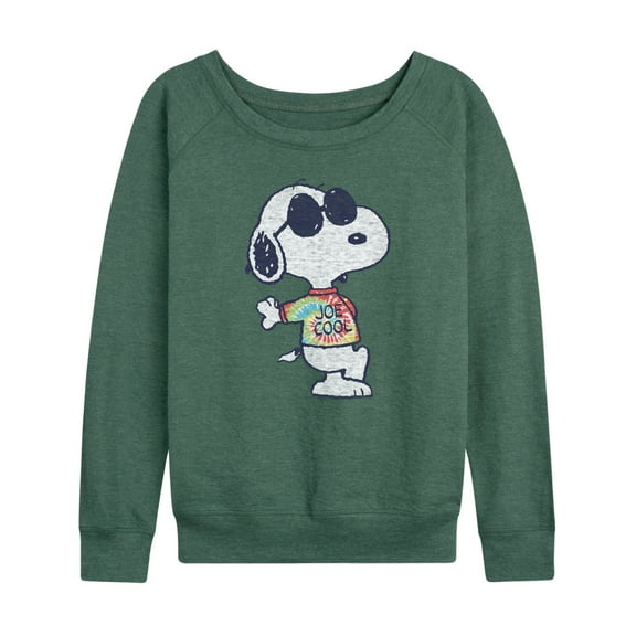Peanuts - Joe Cool Tie Dye - Women's Lightweight French Terry Long Sleeve Shirt