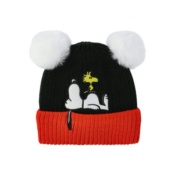 Peanuts Snoopy and Woodstock Cuffed Beanie