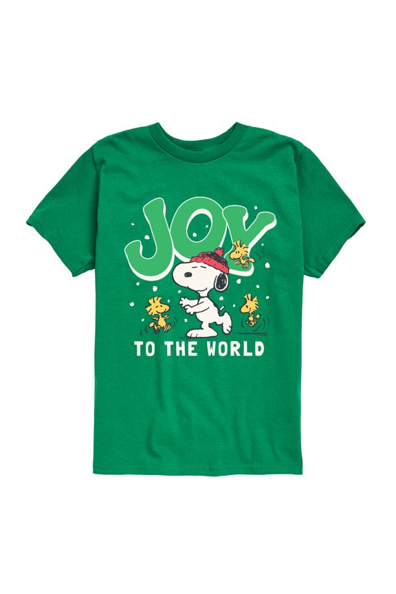 - Joy to the World - Youth Boys Short Sleeve Graphic T-Shirt