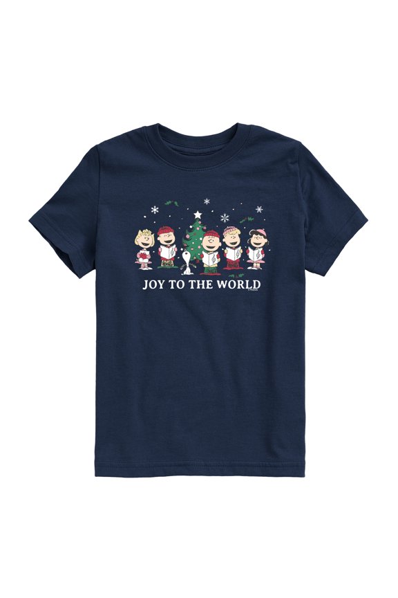 - Joy to the World - Youth Boys Short Sleeve Graphic T-Shirt