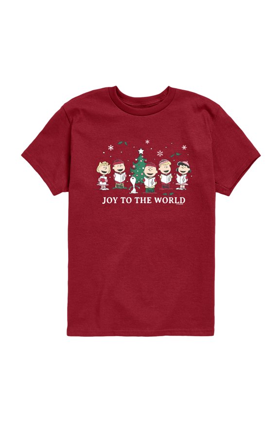 - Joy to the World - Youth Boys Short Sleeve Graphic T-Shirt