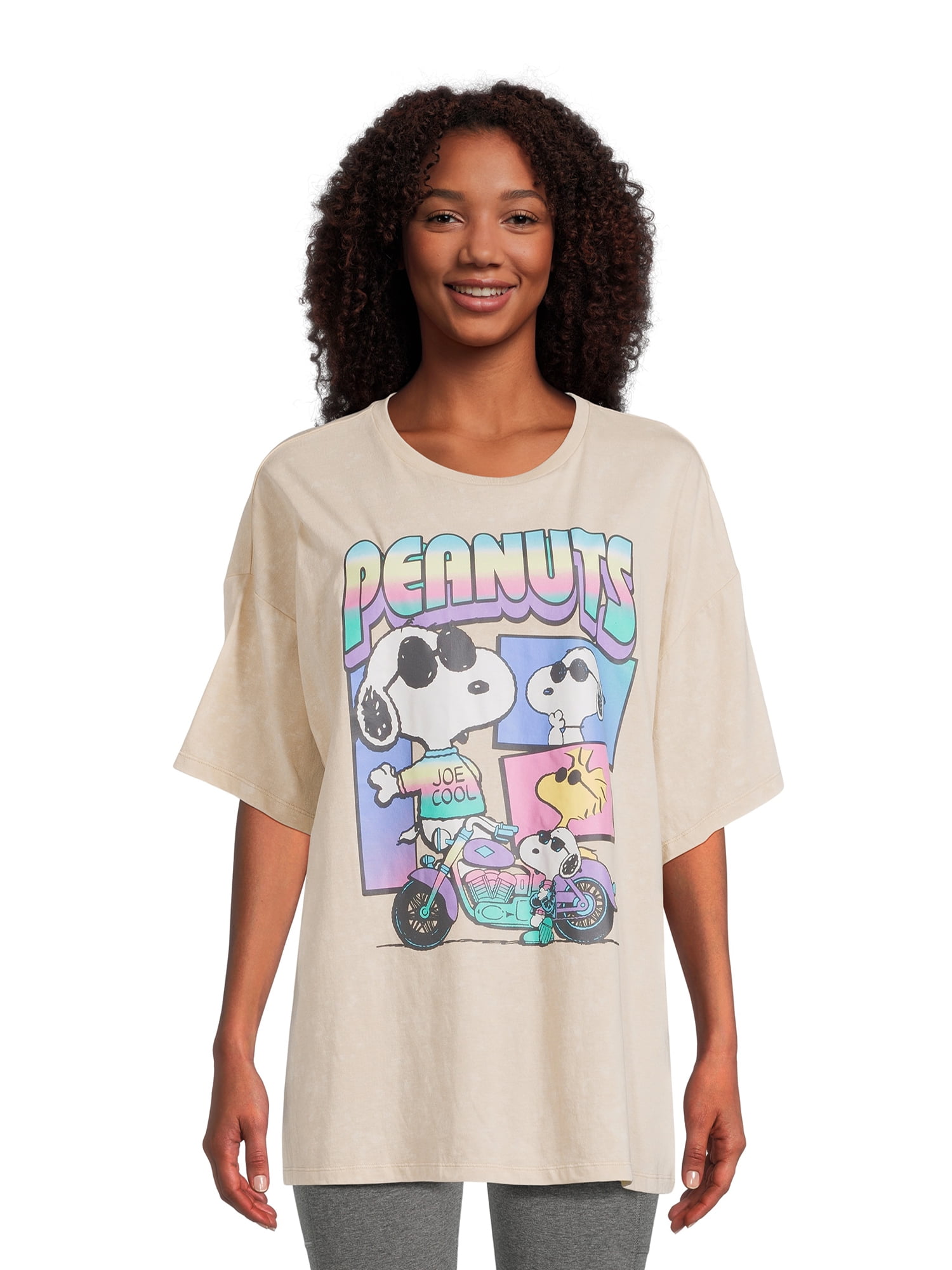 Peanuts Juniors Snoopy Oversized Boyfriend Graphic TShirt