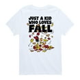 thumbnail image 1 of Peanuts - Just A Kid Who Loves Fall - Toddler And Youth Short Sleeve Graphic T-Shirt, 1 of 6