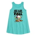 thumbnail image 1 of Peanuts - Just A Kid Who Loves Fall - Toddler and Youth Girls A-line Dress, 1 of 5