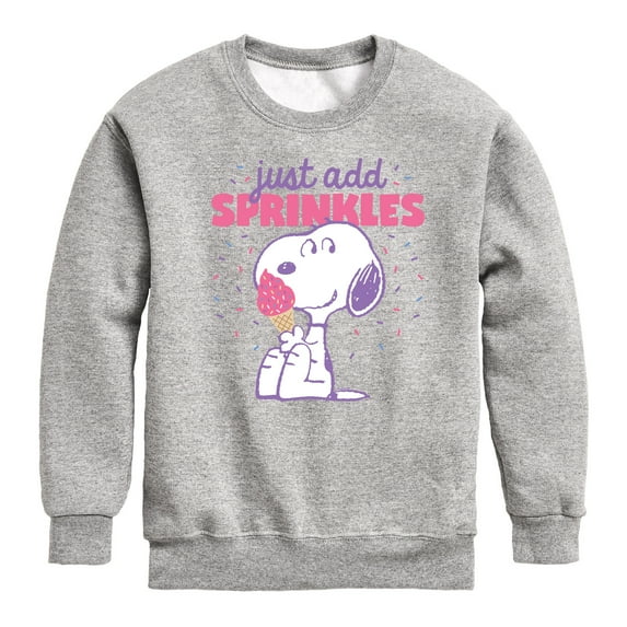 Peanuts - Just Add Sprinkles - Youth Crewneck Sweatshirt