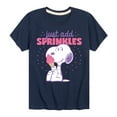 thumbnail image 1 of Peanuts - Just Add Sprinkles - Youth Short Sleeve Tee, 1 of 6